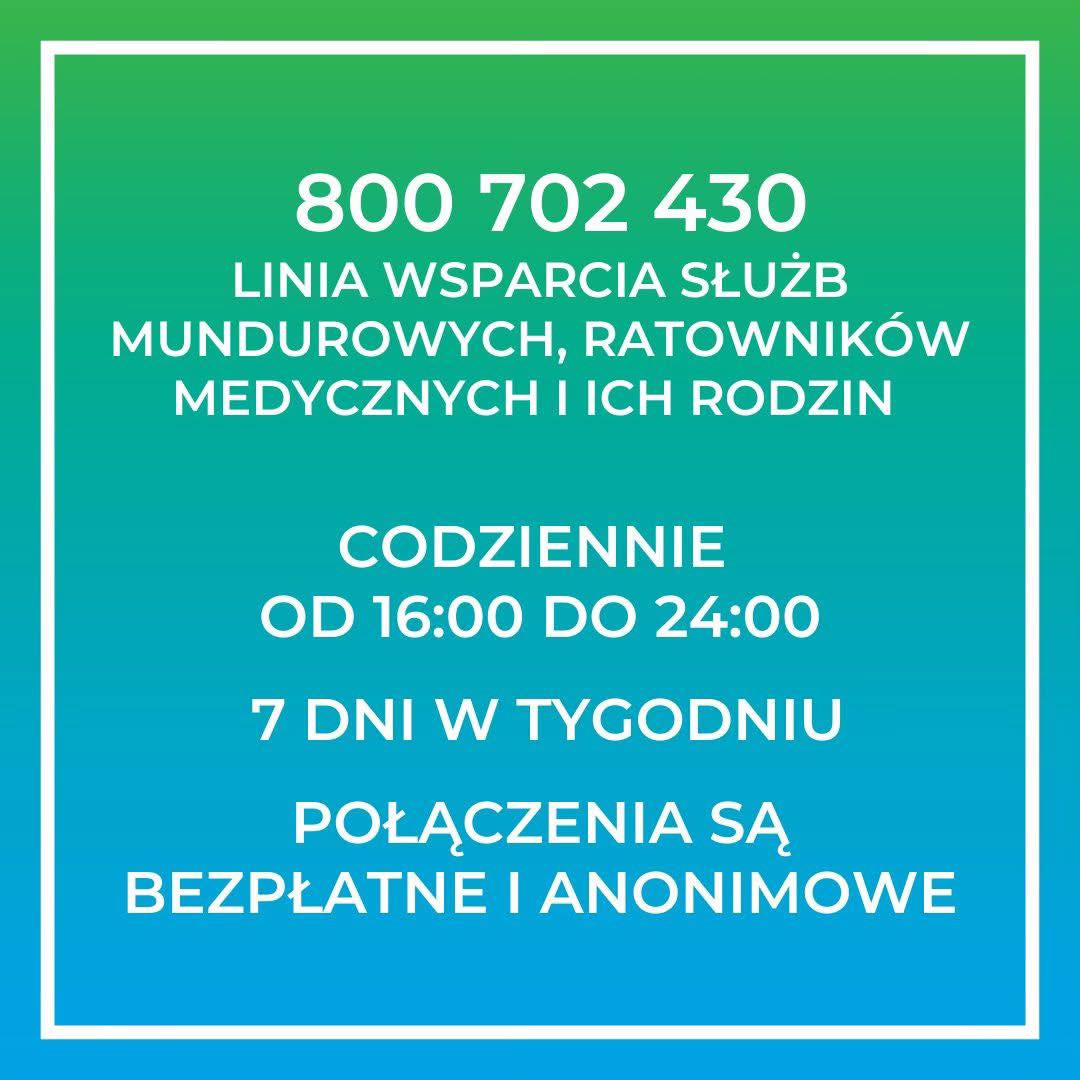 Zdjęcie przedstawia numer telefonu kontaktowego linii wsparcia.