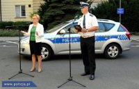 Małgorzata Woźniak, rzecznik MSW i mł. insp. Marek Konkolewski z Komendy Głównej Policji.