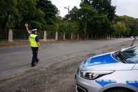 Policjanci podczas działań &quot;Pasy&quot;.