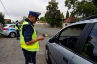 Policjanci podczas działań &quot;Pasy&quot;.