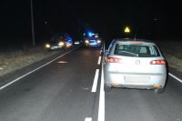 Miejsce potrącenia pieszego.