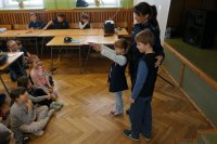 Pogadanka policjantów w Szkole Podstawowej nr 1 w Kłobucku.