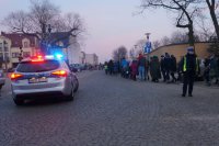 Policja zabezpiecza przemarsz harcerzy