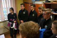 Klasa policyjna z wizytą w kłobuckiej komendzie