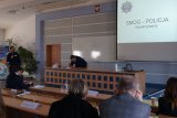 policjant na konferencja na Politechnice Częstochowskiej