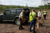 oględziny miejsca kradzieży drewna