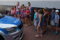 dzieci odwiedziły kłobucką policję