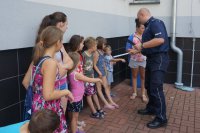dzieci odwiedziły kłobucką policję