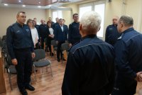 narada policjantów w KPP w Kłobucku