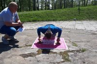 policjanci na wiosennym biathlonie IPA
