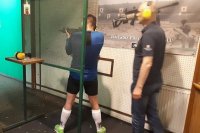 policjanci na wiosennym biathlonie IPA