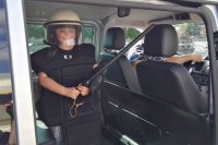 policjanci na pikniku rodzinnym w Miedźnie