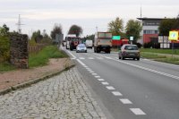 przejazd ciągników rolniczych przez Kłobuck