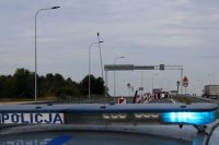 przejazd ciągników rolniczych drogą krajową numer 43