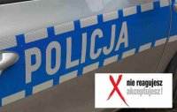 nie reagujesz akceptujesz na tle radiowozu policyjnego