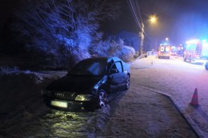 rozbity samochód biorący udział w zdarzeniu
