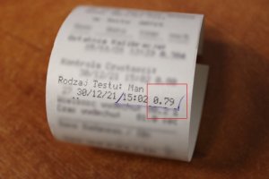 wydruk potwierdzający badanie stanu trzeźwości