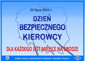 napis dzień bezpiecznego kierowcy na tle mapy polski