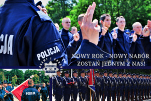 Ślubujący policjanci.