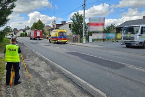 Zdjęcie przedstawia miejsce zdarzenia drogowego.