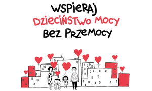 Grafika dzieciństwo mocy bez przemocy.