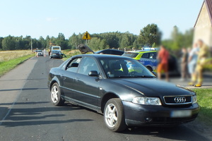 zniszczone auto w zdarzeniu drogowym