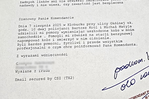 zdjęcie podziękowań od mieszkanki